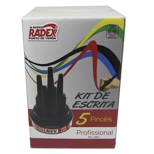 Kit pincel escrita Profissional 05 pincéis Radex