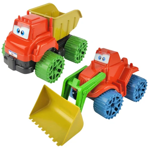 Kit trator e caçamba plásticos 20cm Bgplas