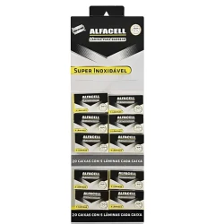 Lâmina para barbear 20 caixas com 05 unidades cada Alfacell