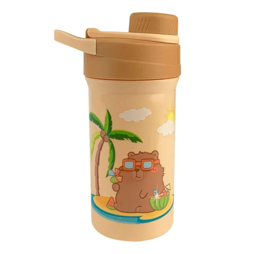 Lancheira plástica com garrafa 550ml Capivara