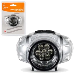Lanterna para cabeça 7 leds a pilha
