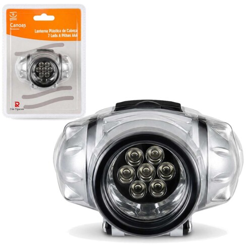 Lanterna para cabeça 7 leds a pilha Lanterna para cabeça 7 leds a pilha