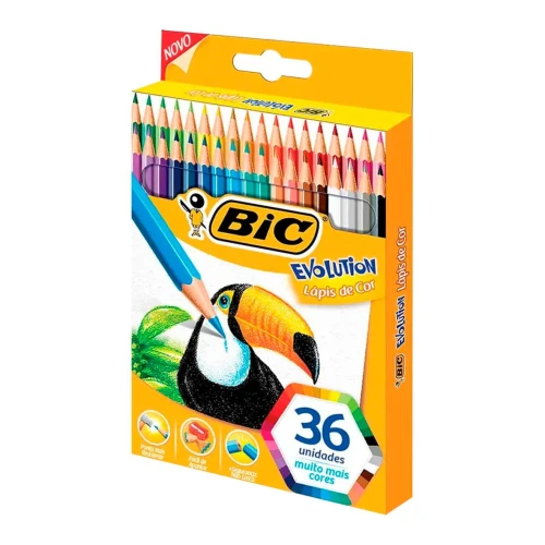 Lápis de cor Bic com 36 unidades