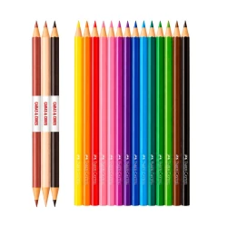 Lápis de cor com 12 cores + 3 lápis de escrever ecolápis Faber