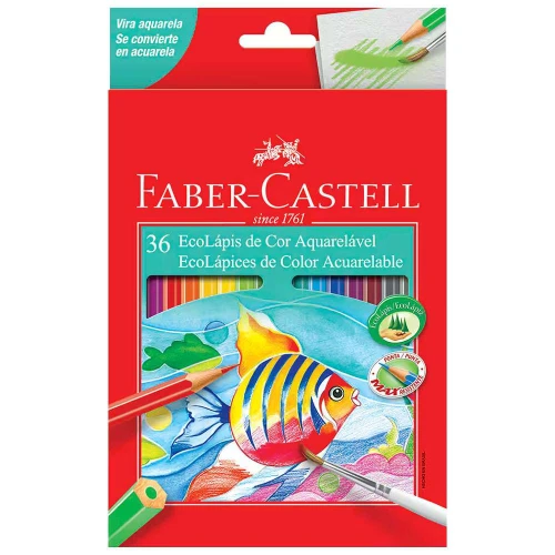 Lápis de cor ecolápis com 36 cores Faber Castell Lápis de cor ecolápis com 36 cores Faber Castell