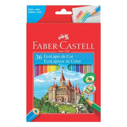 Lápis de cor ecolápis com 36 cores Faber Castell Lápis de cor ecolápis com 36 cores Faber Castell