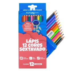 Lápis de cor futuro jumbo 12 unidades triangular