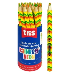 Lápis de cor jumbo rainbow neon 01 unidade Tris