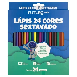Lápis de cor sextavado com 12 unidades Futuro