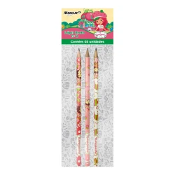 Lápis de escrever blister com 03 unidades Moranguinho Mercur