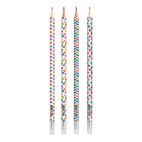 Lápis de escrever com borracha geométrico com 72 unidades Bazze Lápis de escrever com borracha geométrico com 72 unidades Bazze