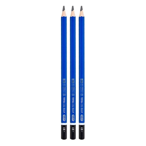 Lápis para desenho 6b 03 unidades Brw blister Lápis para desenho 6b 03 unidades Brw blister