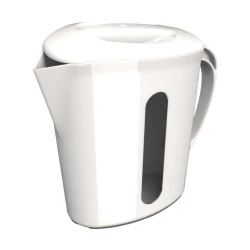 Leiteira plástica com tampa 800ml branca Unitermi