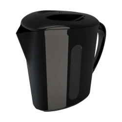 Leiteira plástica com tampa 800ml preta Unitermi