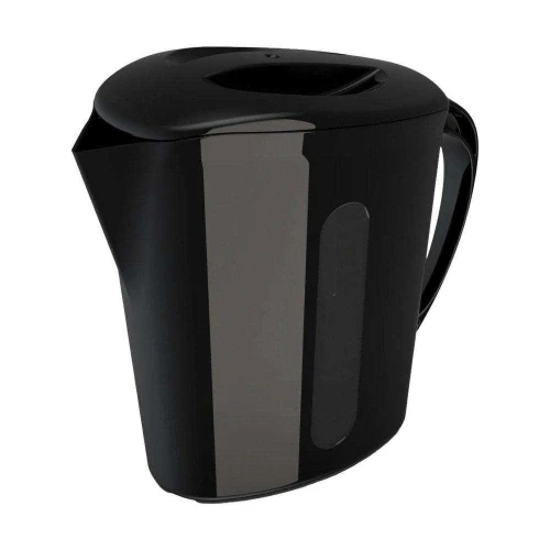 Leiteira plástica com tampa 800ml preta Unitermi