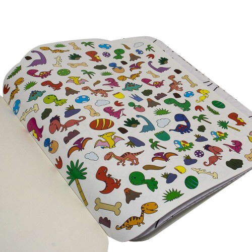 LIVRO P/COLORIR COM ADESIVOS DINOSSAUROS 32PAG. TODOLIVRO