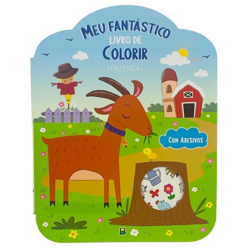 LIVRO P/COLORIR COM ADESIVOS FAZENDA 32PAG. TODOLIVRO