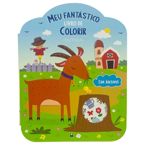 LIVRO P/COLORIR COM ADESIVOS FAZENDA 32PAG. TODOLIVRO