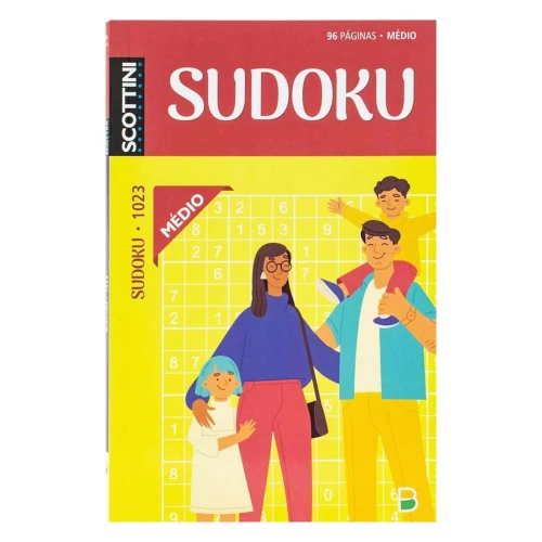 Livro Sudoku nível médio com 96 páginas