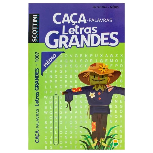 Livro caça-palavras nível fácil letras grandes com 96 páginas BrasiLeitura