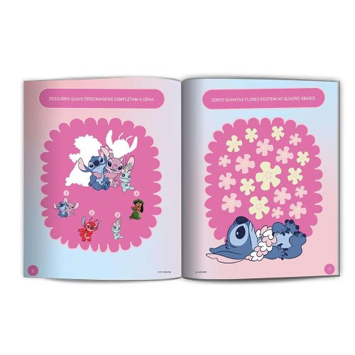 Livro de atividades Stitch Angel com 500 adesivos Culturama