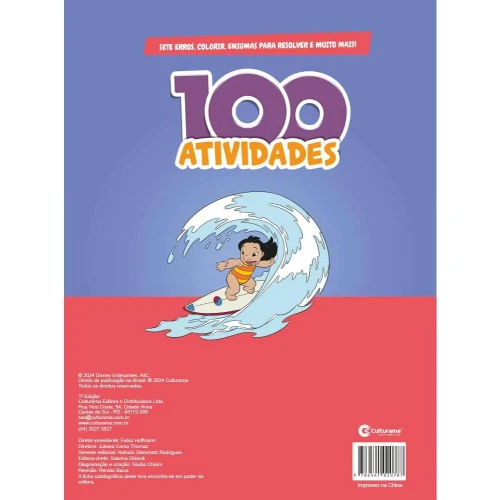 Livro de atividades Stitch com 100 atividades Culturama