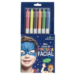 Livro de atividades pintura facial 06 cores menino TodoLivro