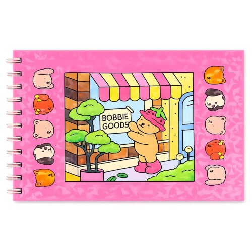 Livro para colorir Bobbie Goods com 50 páginas 180g com acetato