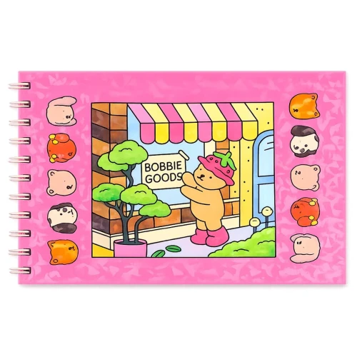 Livro para colorir Bobbie Goods com 50 páginas 180g com acetato