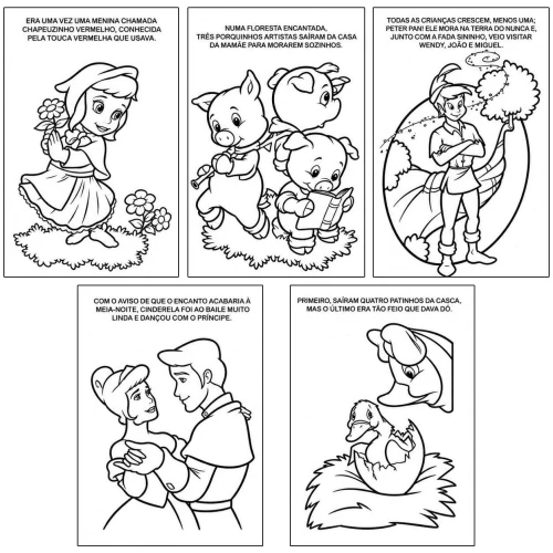 Livro para colorir Brincando de Colorir com 10 desenhos Brasileitura