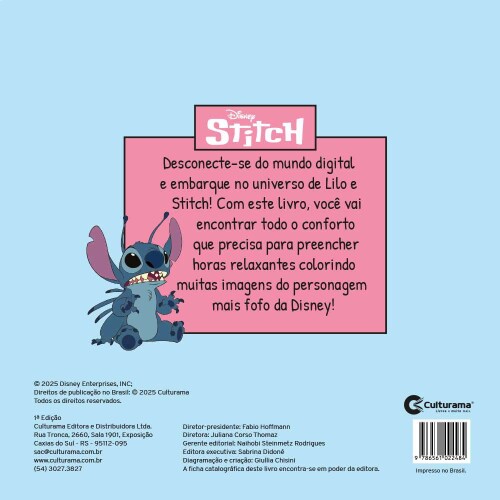 Livro para colorir Comfy Stitch com 24 páginas 120gr Culturama
