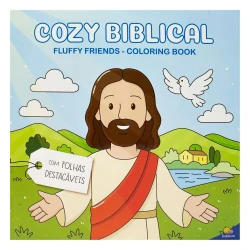 Livro para colorir Fluffy Cozy Biblical com 24 páginas 120g Todolivro