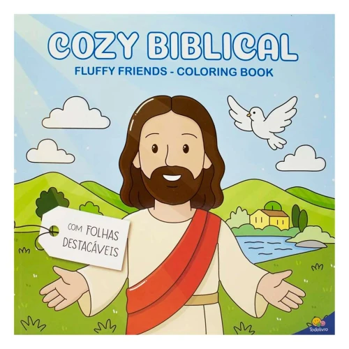 Livro para colorir Fluffy Cozy Biblical com 24 páginas 120g Todolivro