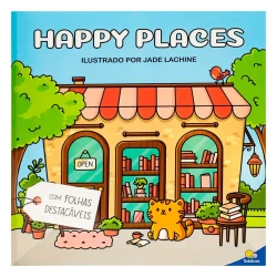 Livro para colorir Fluffy Happy Places com 24 páginas 120g Todolivro