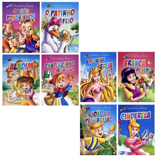 Livro para colorir Histórias Clássicas com 06 páginas Brasil Leitura Livro para colorir Histórias Clássicas com 06 páginas Brasil Leitura