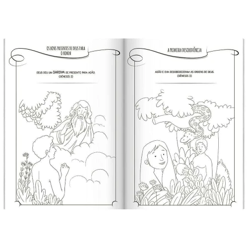 Livro para colorir Histórias da Bíblia com 333 desenhos BrasiLeitura