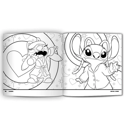 Livro para colorir arte Stitch Angel 36 páginas Culturama