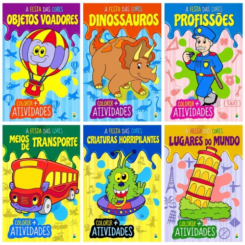 Livro para colorir atividades Festa das Cores com 06 páginas Brasil Leitura Livro para colorir atividades Festa das Cores com 06 páginas Brasil Leitura