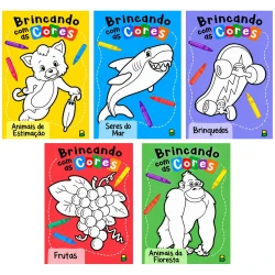Livro para colorir brincando com as cores 4 páginas