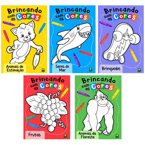 Livro para colorir brincando com as cores 4 páginas Livro para colorir brincando com as cores 4 páginas