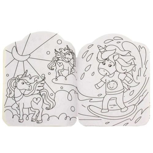 Livro para colorir com adesivos Unicórnios 32 páginas Todolivro