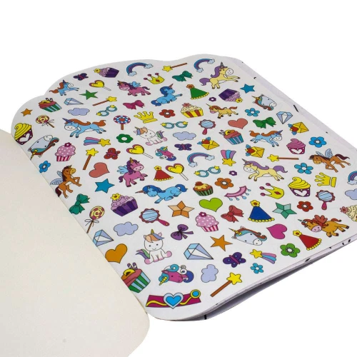 Livro para colorir com adesivos Unicórnios 32 páginas Todolivro