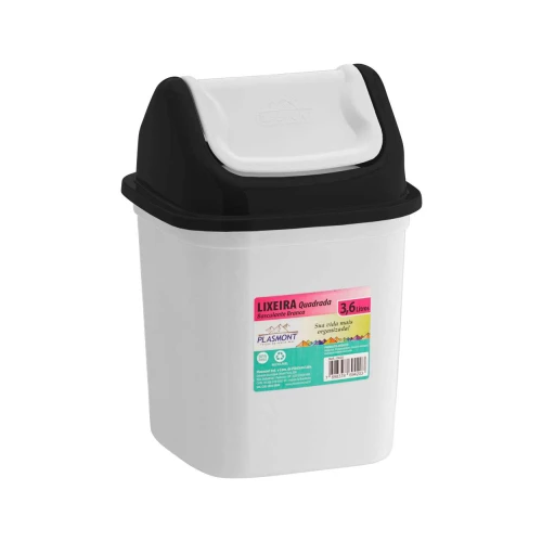 Lixeira basculante 3,6 litros lisa sortido