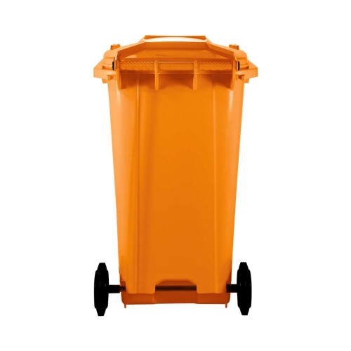 Lixeira coletora com tampa e rodinha 240 litros laranja Nobre Lixeira coletora com tampa e rodinha 240 litros laranja Nobre