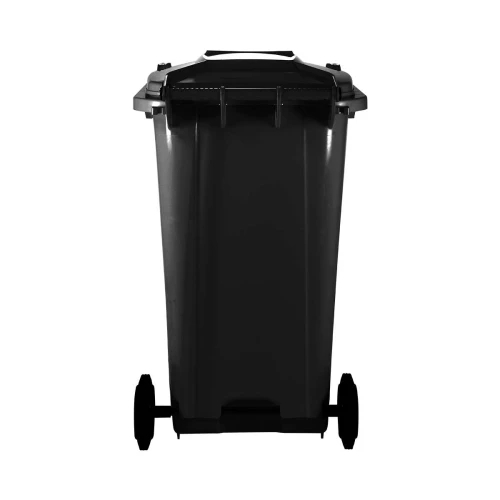 Lixeira coletora com tampa e rodinha 240 litros preto Nobre