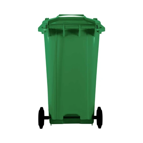 Lixeira coletora com tampa e rodinha 240 litros verde Nobre