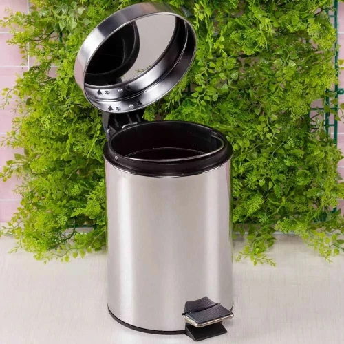 Lixeira com pedal 05 litros inox ck650 Clink