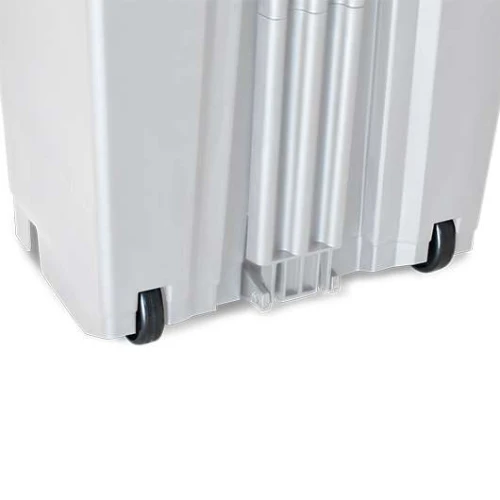 Lixeira com pedal e rodinha 60 litros click branca Arqplast