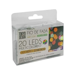 Luminária cordão de led colorido a pilha com 02 metros Tokyo Design