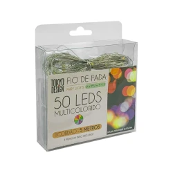 Luminária cordão de led colorido a pilha com 05 metros Tokyo Design